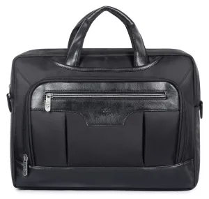 THE CLOWNFISH Bronson Faux Leather Unisex 15.6 inch Laptop Messenger Bag Briefcase (Brown)