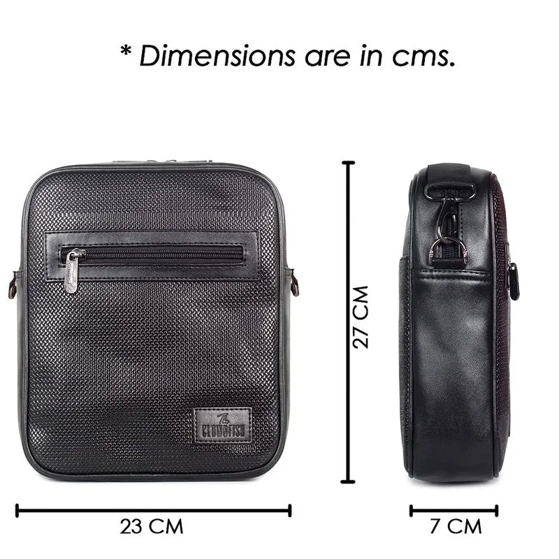 THE CLOWNFISH Fasino Series Vegan Leather water resistant 25 cms Office Sling bag Shoulder bags Messenger Bag handbags Crossbody bags for men and women (Chestnut Brown)