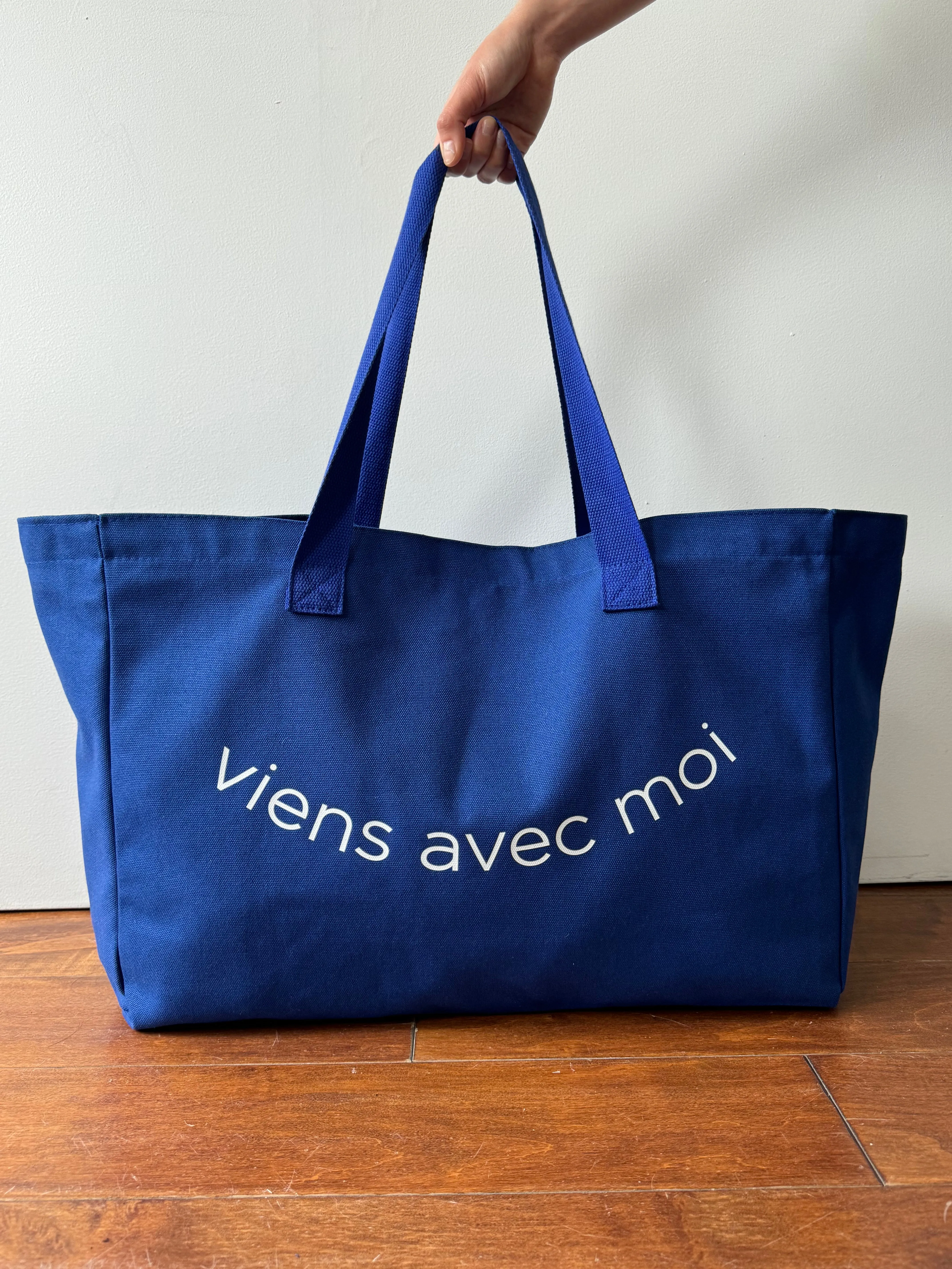 The Everywhere Tote Bag - Royal Blue & White