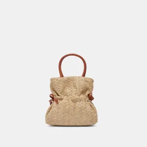 The Raffia Cinch Handbag in Natural