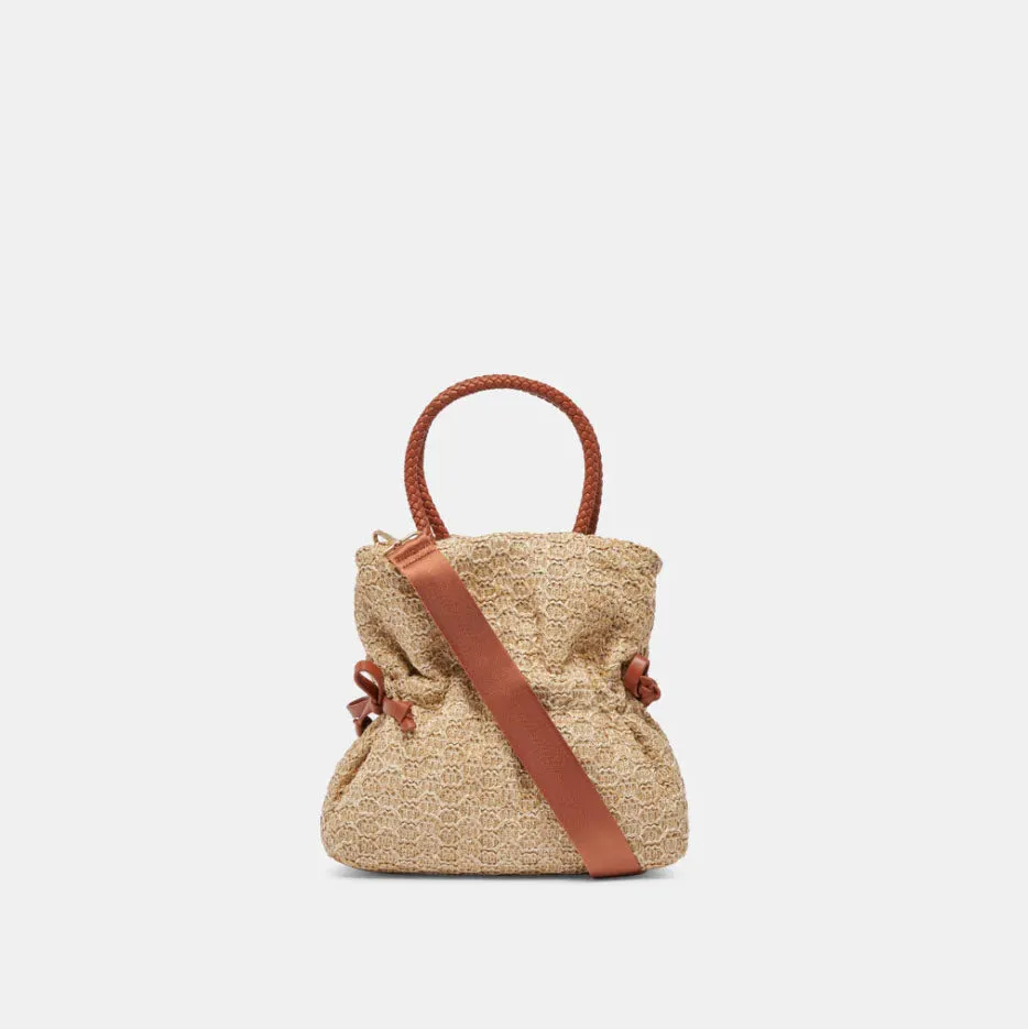The Raffia Cinch Handbag in Natural