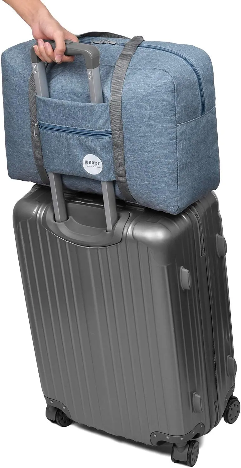 WANDF For Spirit Airlines Personal Item Bag 18x14x8 Travel Duffel Bag Underseat Foldable Carry-on Luggage for Women