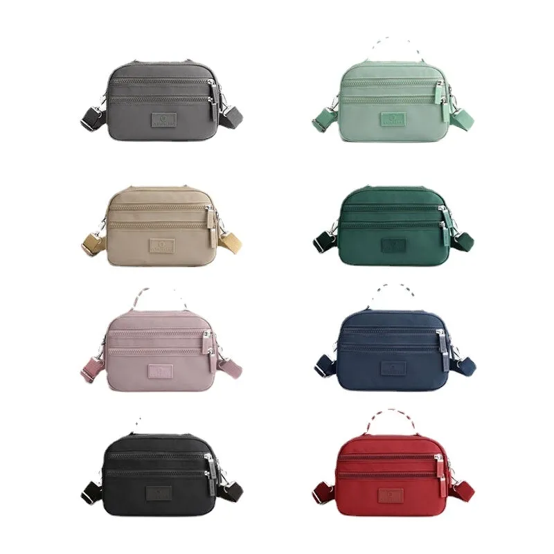 Women Layer Zipper Pocket Crossbody Multi-PocketWaterproof Shoulder Bag Handbag