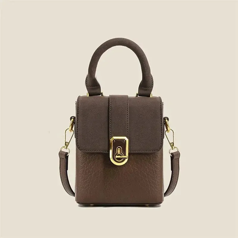 Women's Fashion All-Matching 2024 New Retro Shoulder Bag Messenger Portable Small Square Box Crossbody Bag