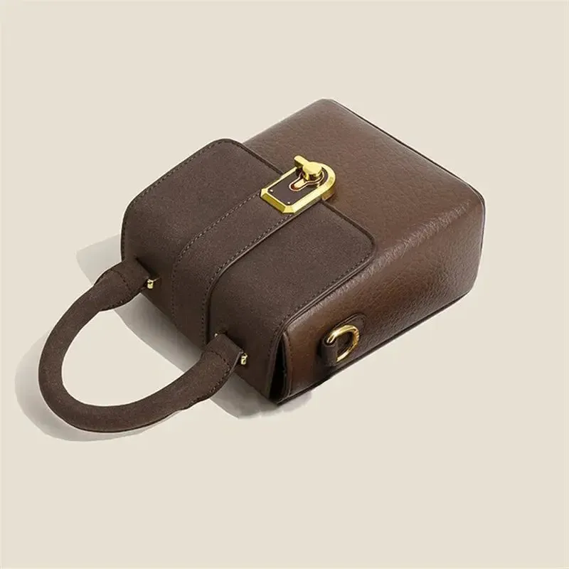 Women's Fashion All-Matching 2024 New Retro Shoulder Bag Messenger Portable Small Square Box Crossbody Bag