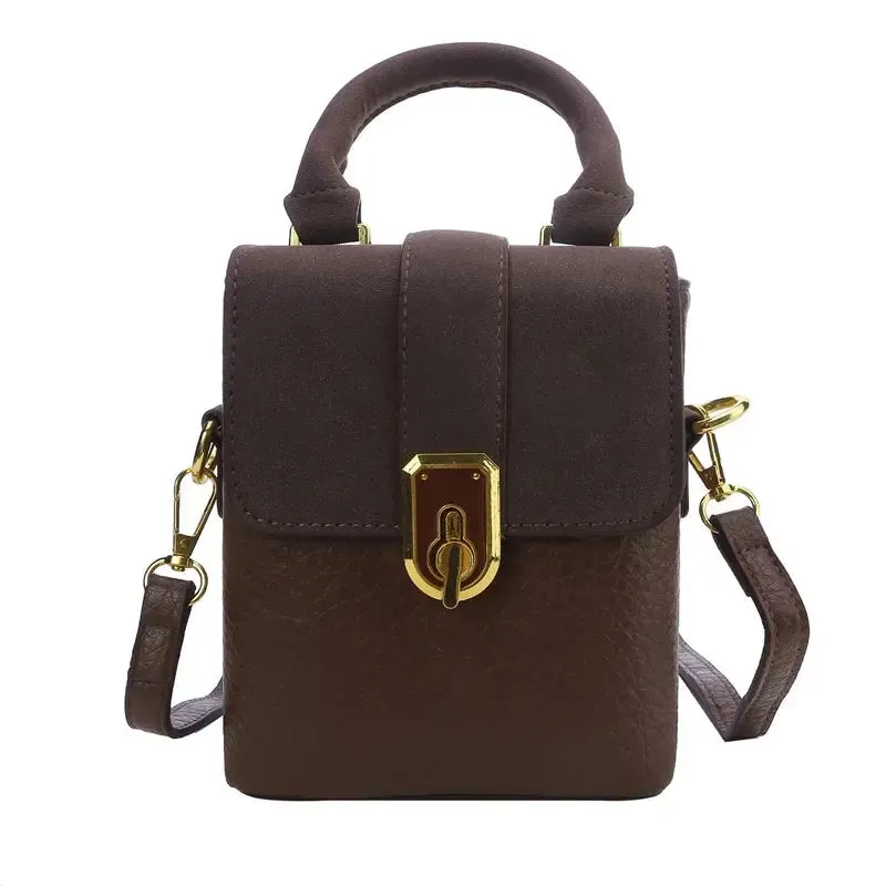 Women's Fashion All-Matching 2024 New Retro Shoulder Bag Messenger Portable Small Square Box Crossbody Bag