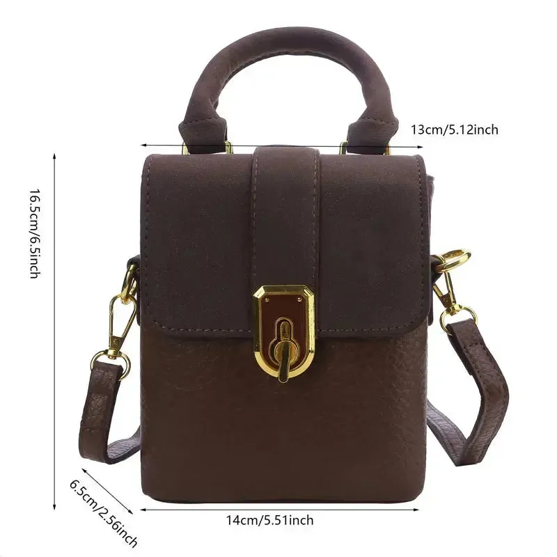 Women's Fashion All-Matching 2024 New Retro Shoulder Bag Messenger Portable Small Square Box Crossbody Bag